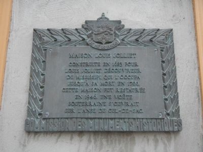 Maison Louis Jolliet Marker image. Click for full size.
