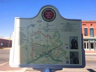 Marker (Rear) - Map of Battle of Selma image. Click for full size.