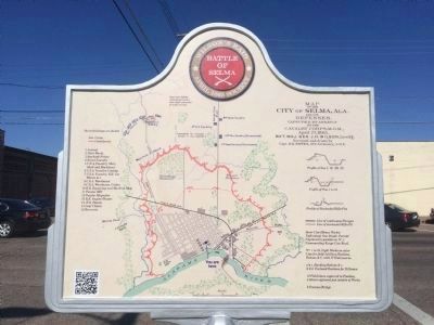 Marker (Rear) - Map of Battle of Selma. Click for full size. Marker (Rear) - Map of Battle of Selma image. Click for full size.