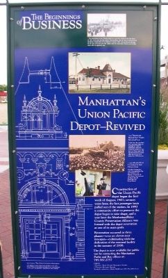 Manhattan's Union Pacific Depot - Revived Marker image. Click for full size.