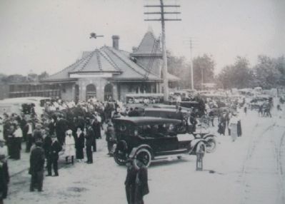 Photo on Manhattan's Union Pacific Depot - Revived Marker. Click for full size. Photo on Manhattan's Union Pacific Depot - Revived Marker image. Click for full size.