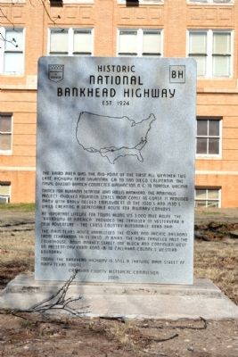 Historic National Bankhead Highway Marker image. Click for full size.