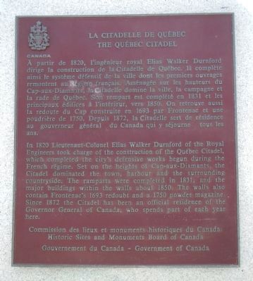The Qu�bec Citadel Marker image. Click for full size.