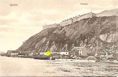 The Qubec Citadel postcard image. Click for full size.