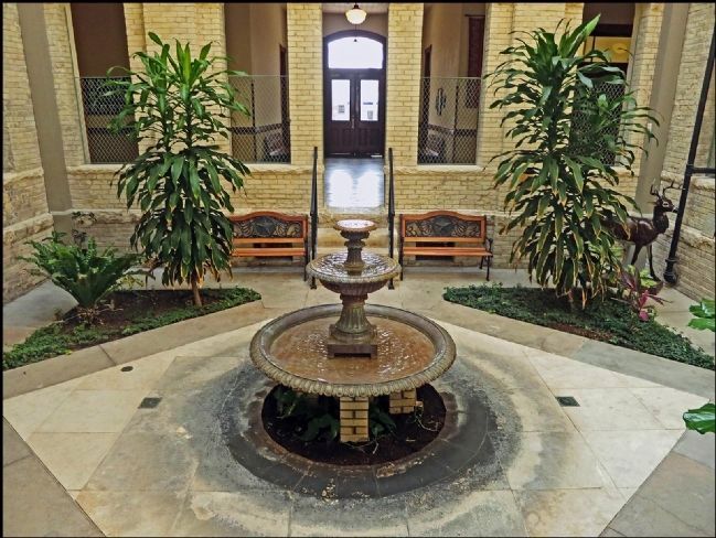 Atrium at inside center of Fayette County Courthouse. Click for full size. Atrium at inside center of Fayette County Courthouse image. Click for full size.