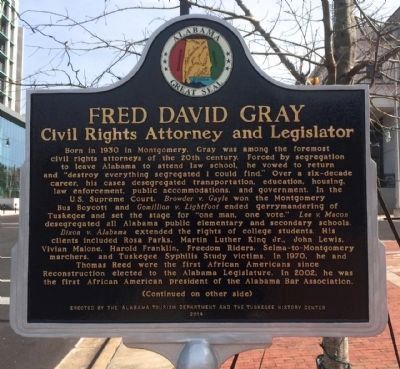 Fred David Gray Marker (Side 1) image. Click for full size.