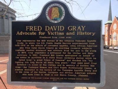 Fred David Gray Marker (Side 2) image. Click for full size.