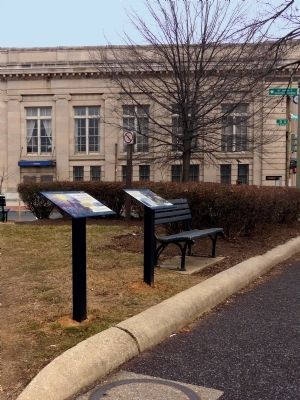 The Capitol in Flames Marker & Destroying the Library Marker image. Click for full size.