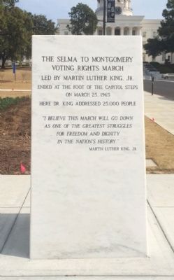 The Selma to Montgomery Voting Rights March Marker image. Click for full size.
