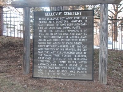 Bellevue Cemetery Marker image. Click for full size.