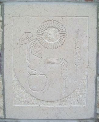 Kansas Shield at Partner City Flag Plaza. Click for full size. Kansas Shield at Partner City Flag Plaza image. Click for full size.
