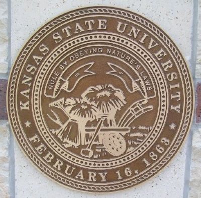 Kansas State University Emblem at Partner City Flag Plaza. Click for full size. Kansas State University Emblem at Partner City Flag Plaza image. Click for full size.