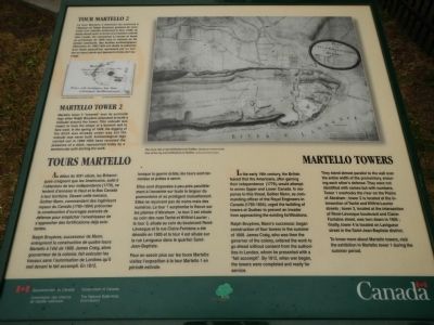 Martello Towers / Tours Martello Marker. Click for full size. Martello Towers / Tours Martello Marker image. Click for full size.
