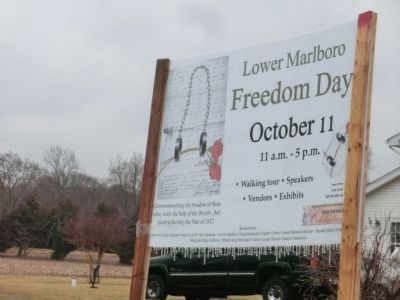 Lower Marlboro Town Marker-Freedom Day image. Click for full size.