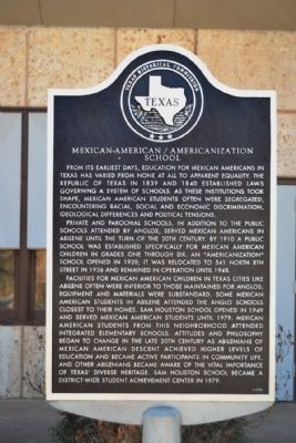 Mexican-American / Americanization School Marker image. Click for full size.
