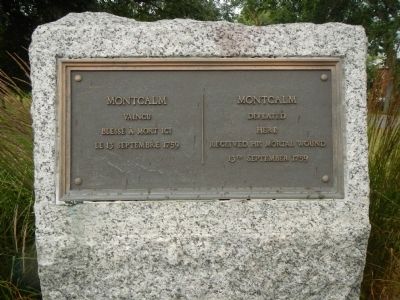 Montcalm Marker. Click for full size. Montcalm Marker image. Click for full size.