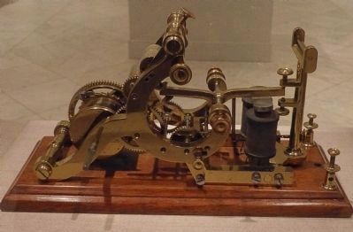 Automatic Telegraph Reciever Patented by Samuel F. B. Morse. Click for full size. Automatic Telegraph Reciever Patented by Samuel F. B. Morse image. Click for full size.