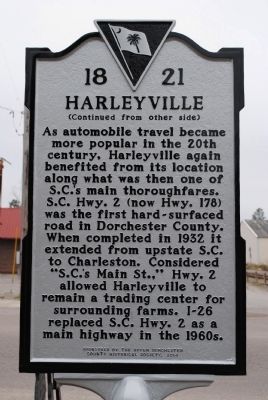 Harleyville Marker image. Click for full size.