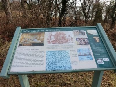 Indian Life at the Stearns Site Marker image. Click for full size.
