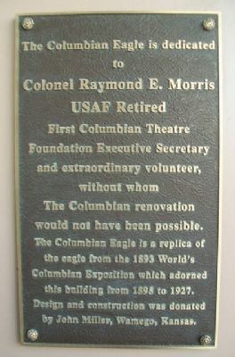 Colonel Raymond E. Morris, USAF Retired Marker image. Click for full size.