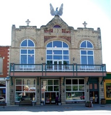 The Columbian Theatre, Topped by Eagle Replica image. Click for full size.