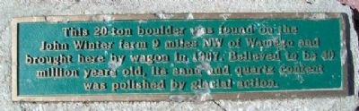 Sand and Quartz Boulder Marker. Click for full size. Sand and Quartz Boulder Marker image. Click for full size.