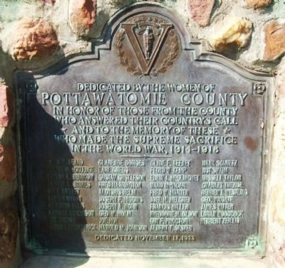 World War Memorial Marker. Click for full size. World War Memorial Marker image. Click for full size.