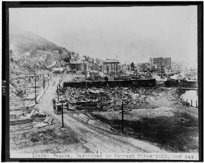 Wallace after the 1910 "Big Blowup" forest fire. image. Click for full size.