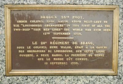 Braggs 28th Foot, Marker image. Click for full size.