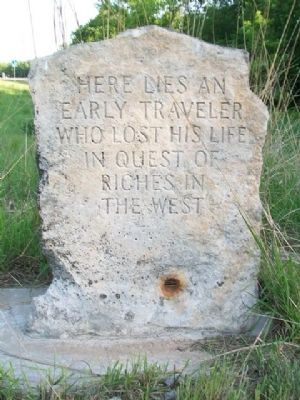 Burial Site of Oregon Trail Traveler Marker image. Click for full size.