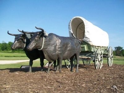 Covered Wagon in Oregon Trail Park. Click for full size. Covered Wagon in Oregon Trail Park image. Click for full size.