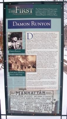 Damon Runyon Marker. Click for full size. Damon Runyon Marker image. Click for full size.