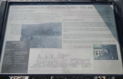 The Locomotives of Golden Spike - <i>No. 119</i> Marker image. Click for full size.