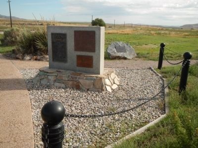 Commemorative plaques at the Golden Spike National Historic Site image. Click for full size.