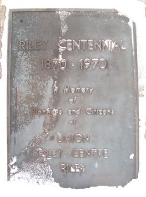Riley Centennial Marker image. Click for full size.