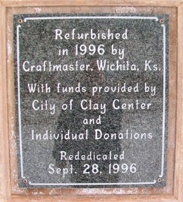 Clay Center Municipal Band Shell Marker. Click for full size. Clay Center Municipal Band Shell Marker image. Click for full size.