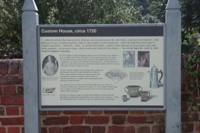 Custom House, circa 1720 Marker image. Click for full size.