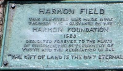Harmon Field Marker image. Click for full size.