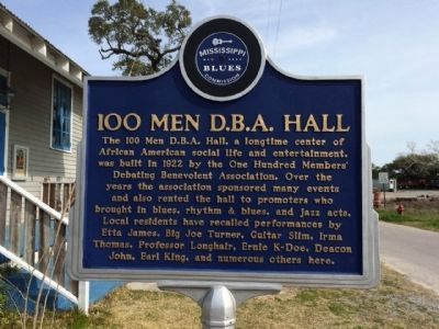 100 Men D.B.A. Hall Marker (Front) image. Click for full size.