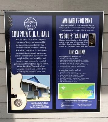 100 Men D.B.A. Hall Information and uses. image. Click for full size.