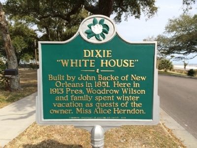 Dixie White House Marker. Click for full size. Dixie White House Marker image. Click for full size.