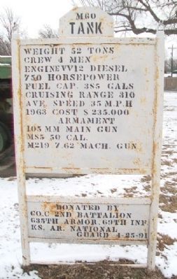 M60 Tank Marker. Click for full size. M60 Tank Marker image. Click for full size.