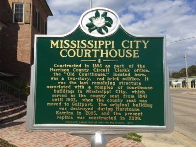 Mississippi City Courthouse Marker image. Click for full size.