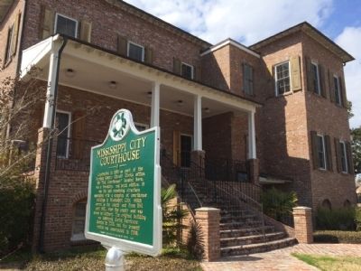 Mississippi City Courthouse & marker image. Click for full size.