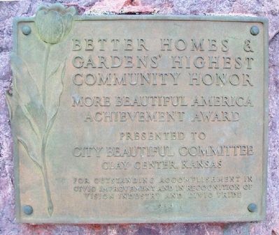 Better Homes & Gardens' Highest Community Honor Marker. Click for full size. Better Homes & Gardens' Highest Community Honor Marker image. Click for full size.