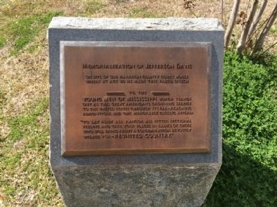 Memorialization of Jefferson Davis Marker. Click for full size. Memorialization of Jefferson Davis Marker image. Click for full size.