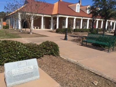 Marker and Welcome Center. Click for full size. Marker and Welcome Center image. Click for full size.