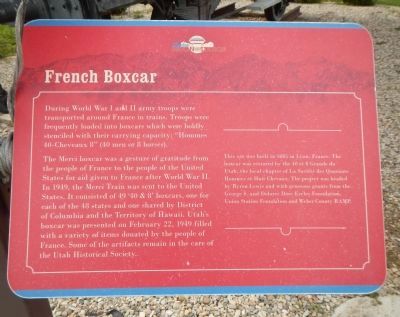 French Boxcar Marker. Click for full size. French Boxcar Marker image. Click for full size.