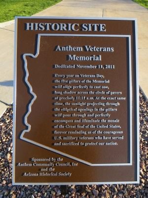 Anthem Veterans Memorial Marker image. Click for full size.