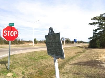 The view east down Highway 90 from marker.. Click for full size. The view east down Highway 90 from marker. image. Click for full size.